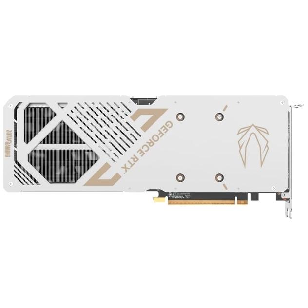 A large main feature product image of ZOTAC GAMING GeForce RTX 5070 AMP 12GB GDDR7 - White