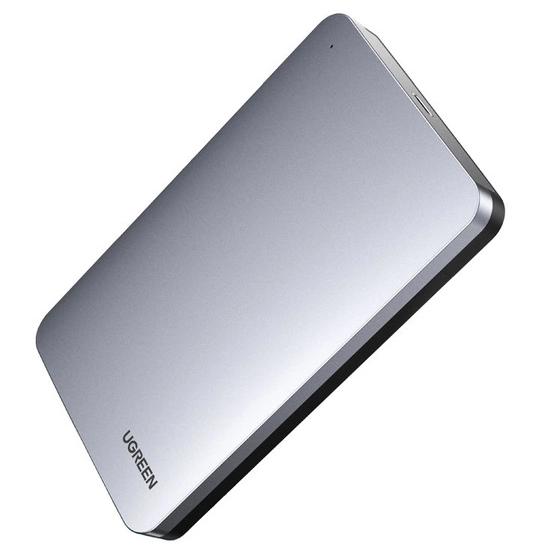 A large main feature product image of UGREEN USB 2.5" SATA USB-C External Hard Drive Enclosure