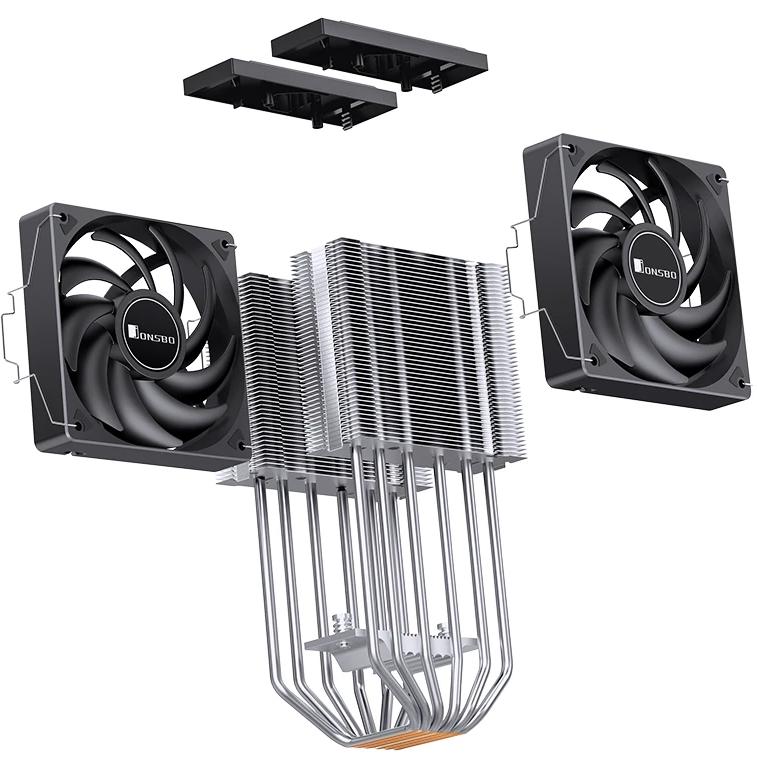 A large main feature product image of Jonsbo CR-3000E Dual-Tower CPU Cooler