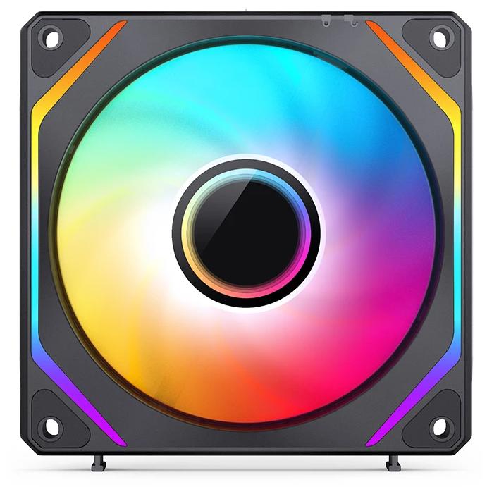 A large main feature product image of Jonsbo ZL-120 ARGB 120mm PWM Modular Fan 3-Pack (Black)