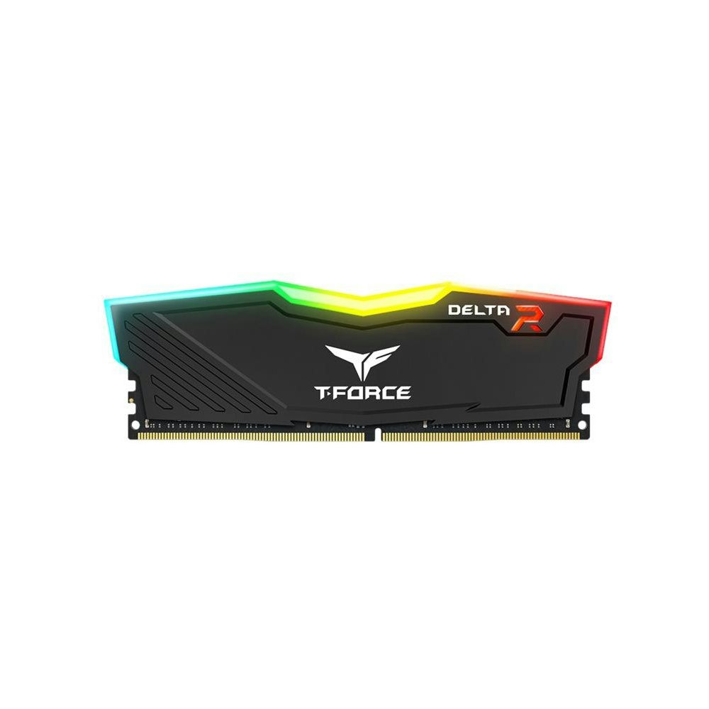 A large main feature product image of Team T-Force Delta RGB 16GB Kit (2x8GB) DDR4-3200 C16