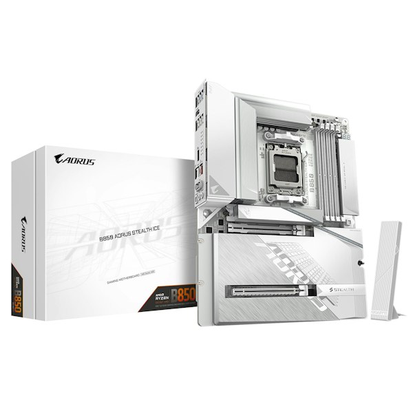 Gigabyte B850 AORUS STEALTH ICE AM5 ATX Reverse Connector Desktop Motherboard