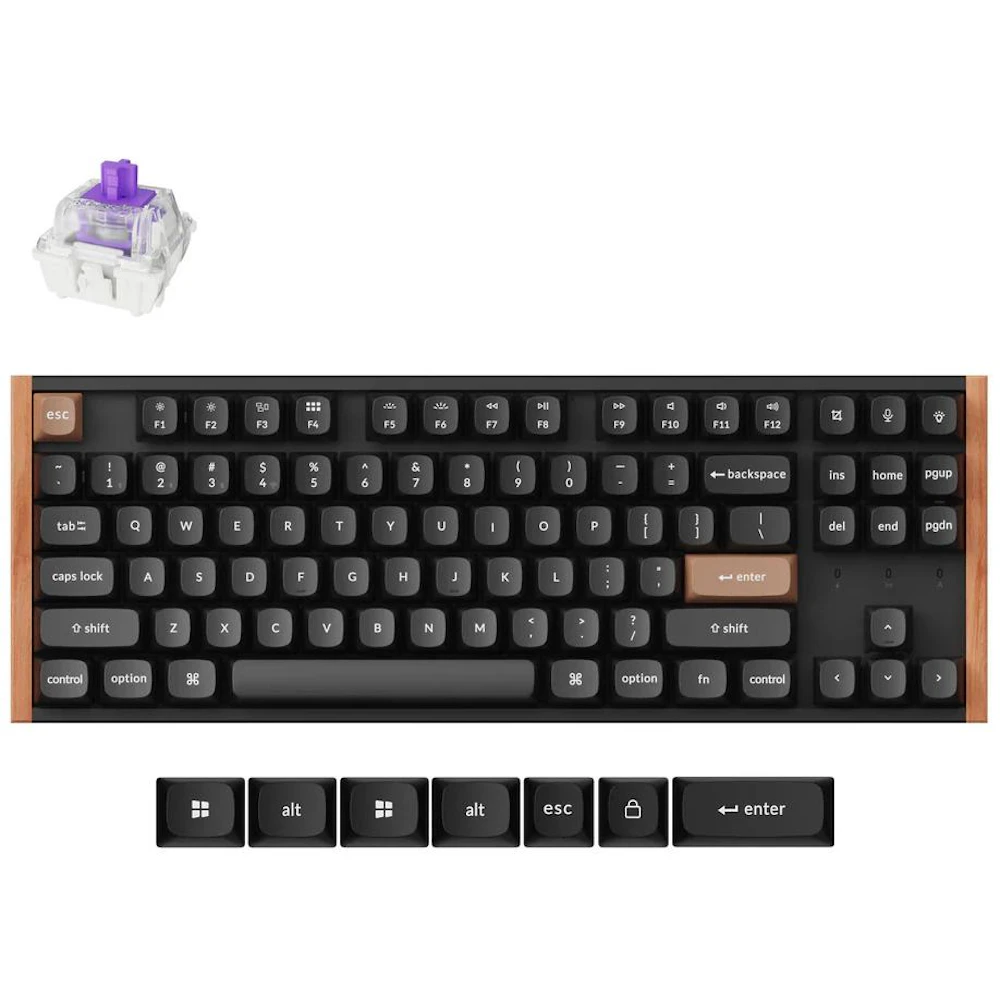 Keychron K8 HE Special Edition - TKL Wireless Magnetic Switch Custom Keyboard - Black (Gateron Double-Rail Nebula Switch)