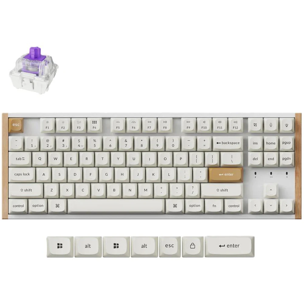 Keychron K8 HE Special Edition - TKL Wireless Magnetic Switch Custom Keyboard - White (Gateron Double-Rail Nebula Switch)