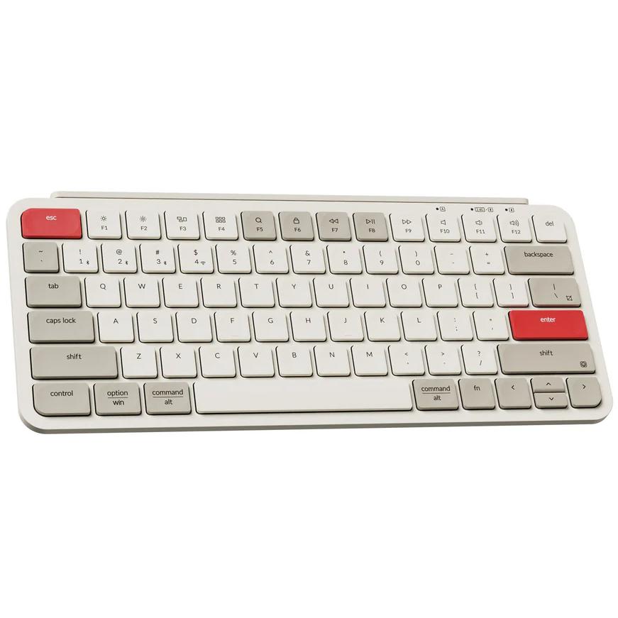 A large main feature product image of Keychron B1 Pro - Ultra-Slim Wireless Keyboard (Retro Red)