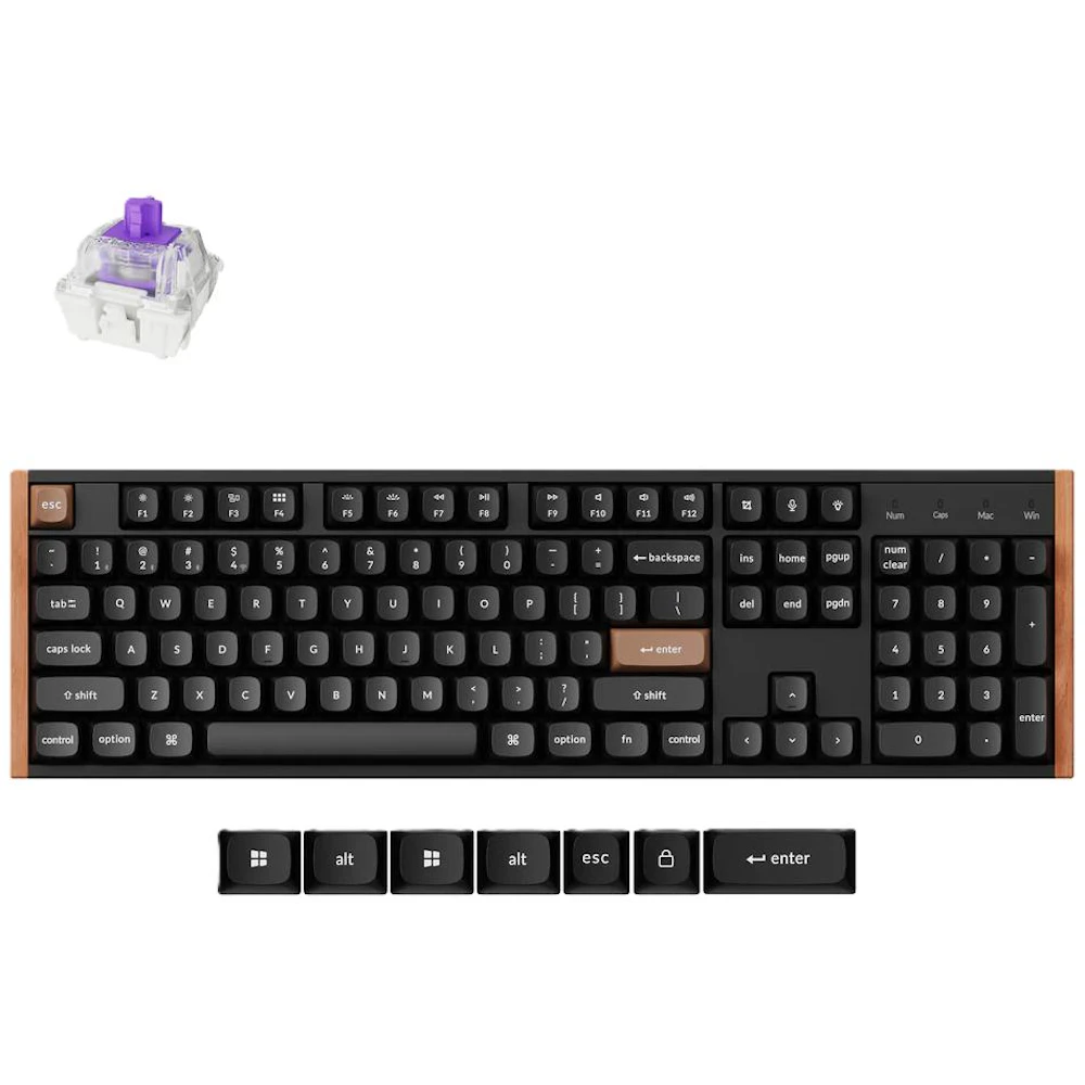 Keychron K10 HE Special Edition - Fullsize Wireless Magnetic Switch Custom Keyboard - Black (Gateron Double-Rail Nebula Switch)
