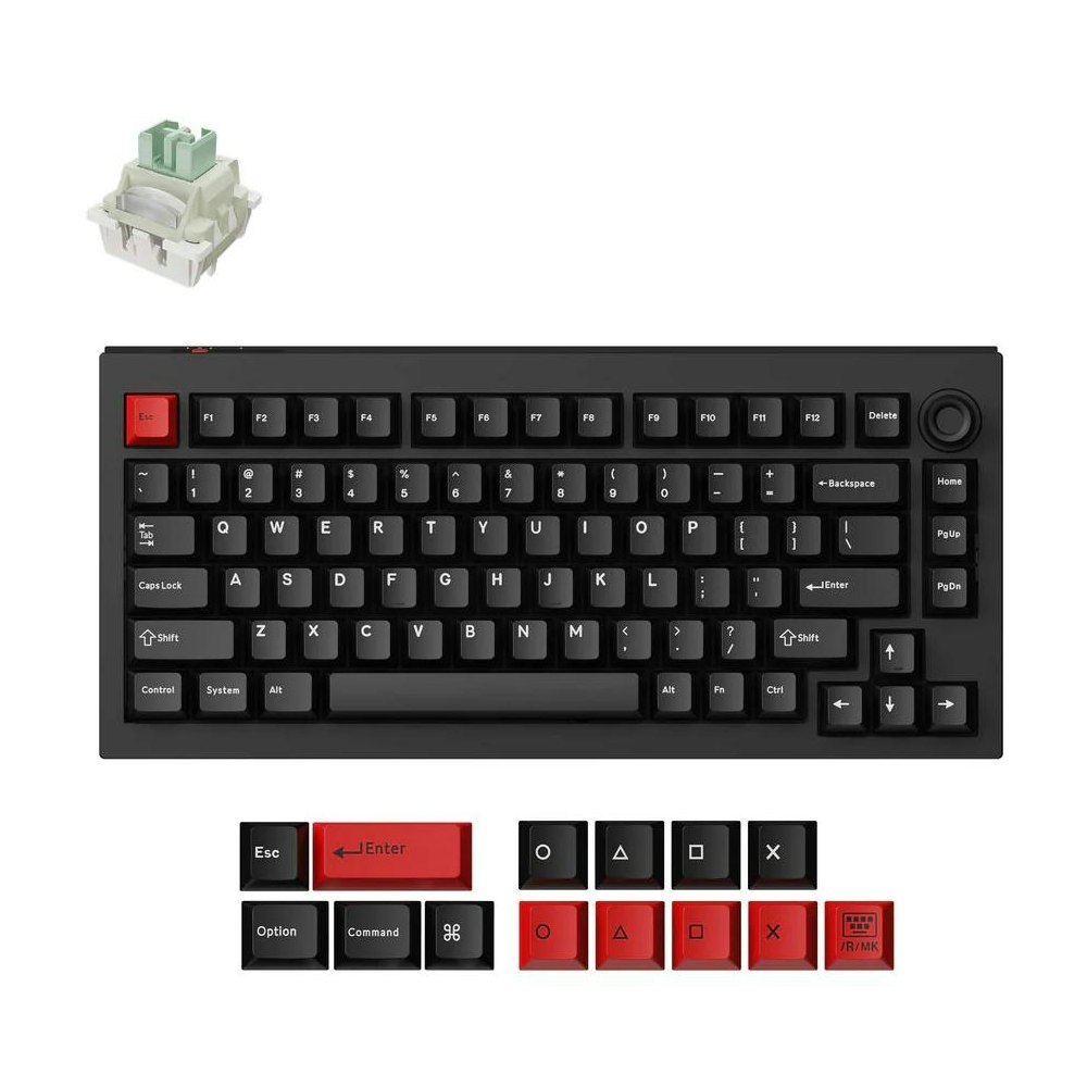 A large main feature product image of Lemokey L5 HE - 75% Magnetic Switch Custom Gaming Keyboard - Dark Master (Lemokey Ultra-Fast Lime Magnetic Switch)