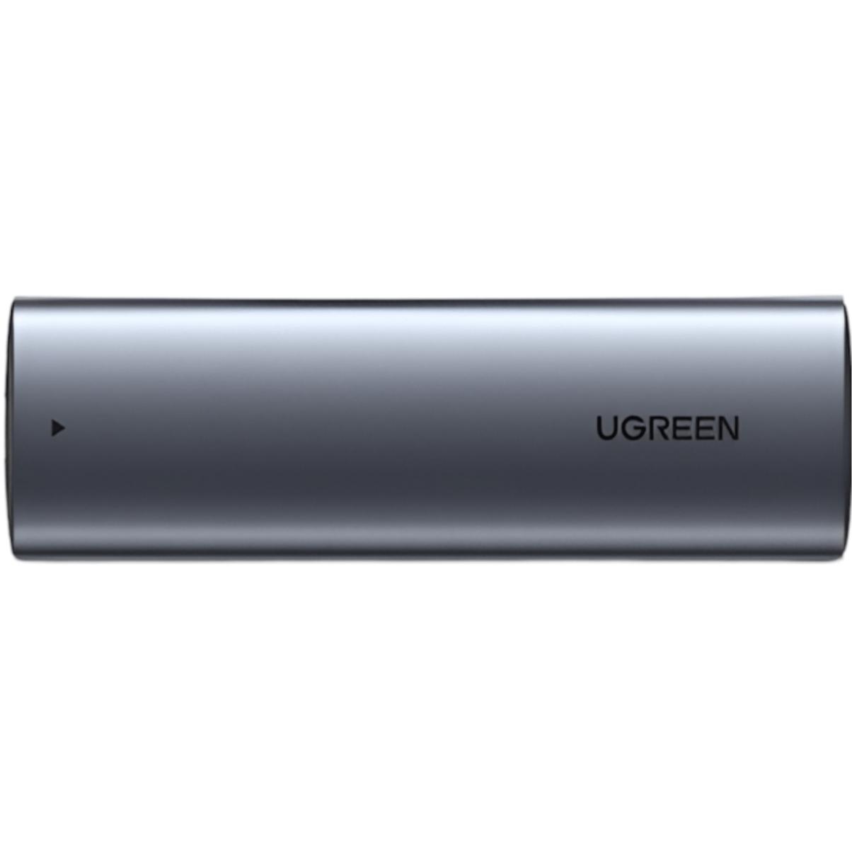 A large main feature product image of UGREEN USB 3.2 Gen 2 Type-C M.2 NVMe SSD Enclosure