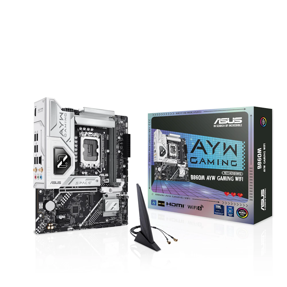 ASUS B860M AYW Gaming WiFi LGA1851 mATX Desktop Motherboard