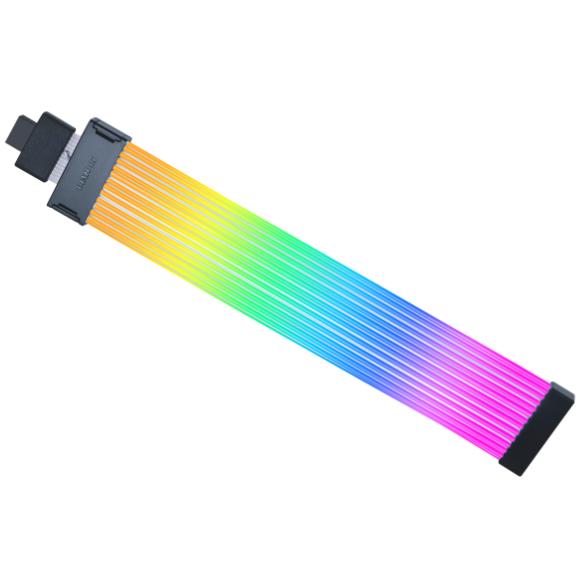 A large main feature product image of Lian Li Strimer Wireless GPU 3x8-Pin PCIe ARGB LED Extension Cable