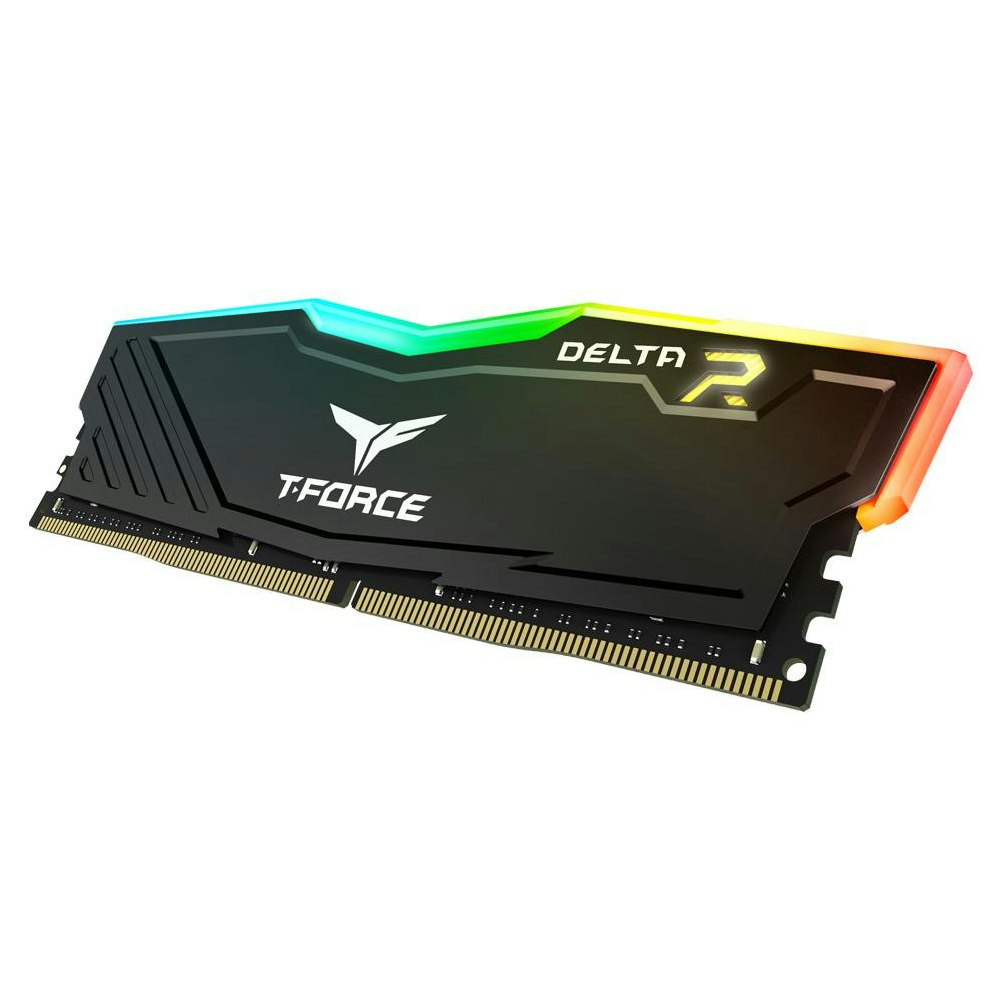 A large main feature product image of Team T-Force Delta RGB 16GB Kit (2x8GB) DDR4-3200 C16