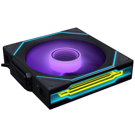 A large main feature product image of Lian Li UNI FAN SL120 Infinity Wireless - 120mm Modular Fan (Black)