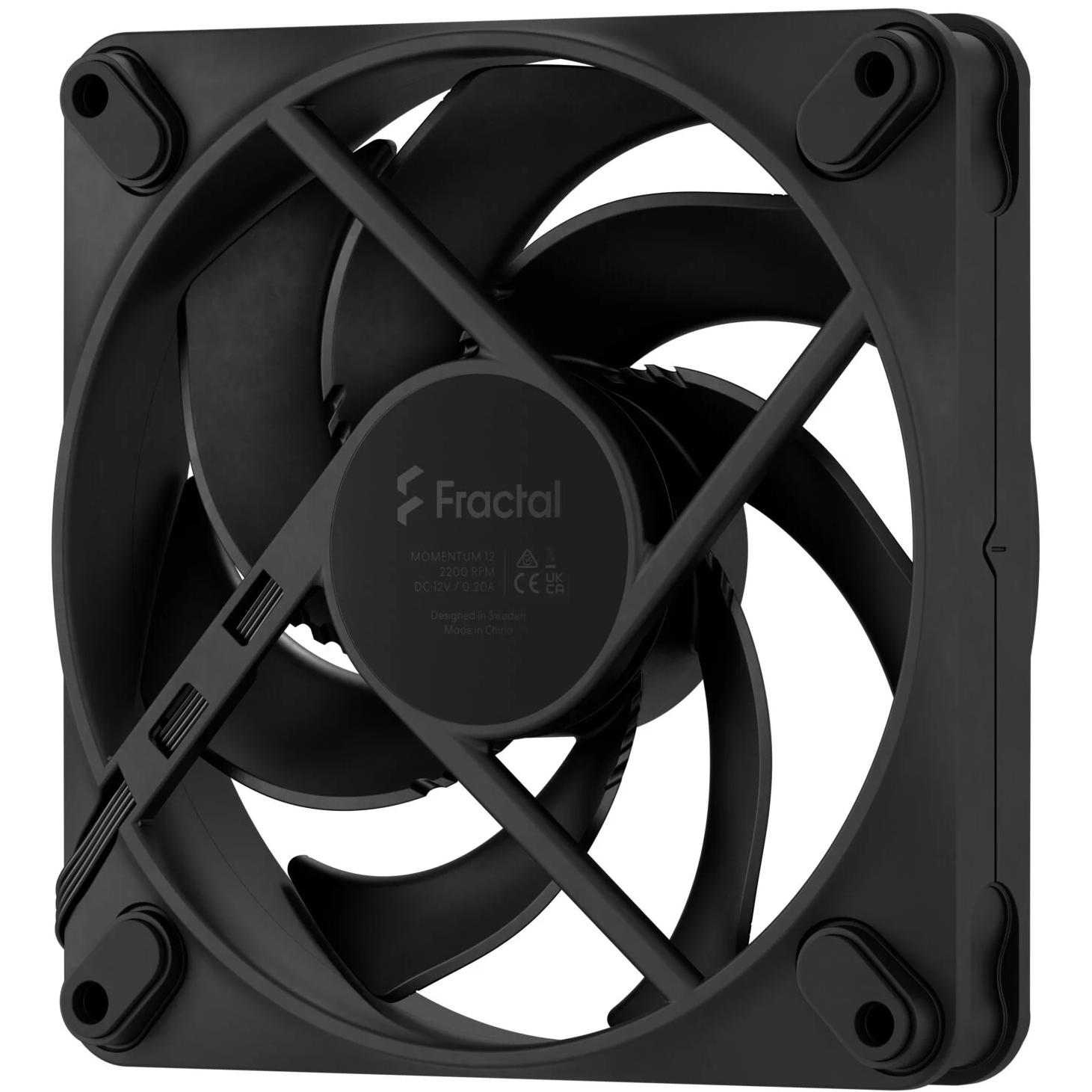 A large main feature product image of Fractal Design Momentum 12 - 120mm LCP Case Fan (Black)