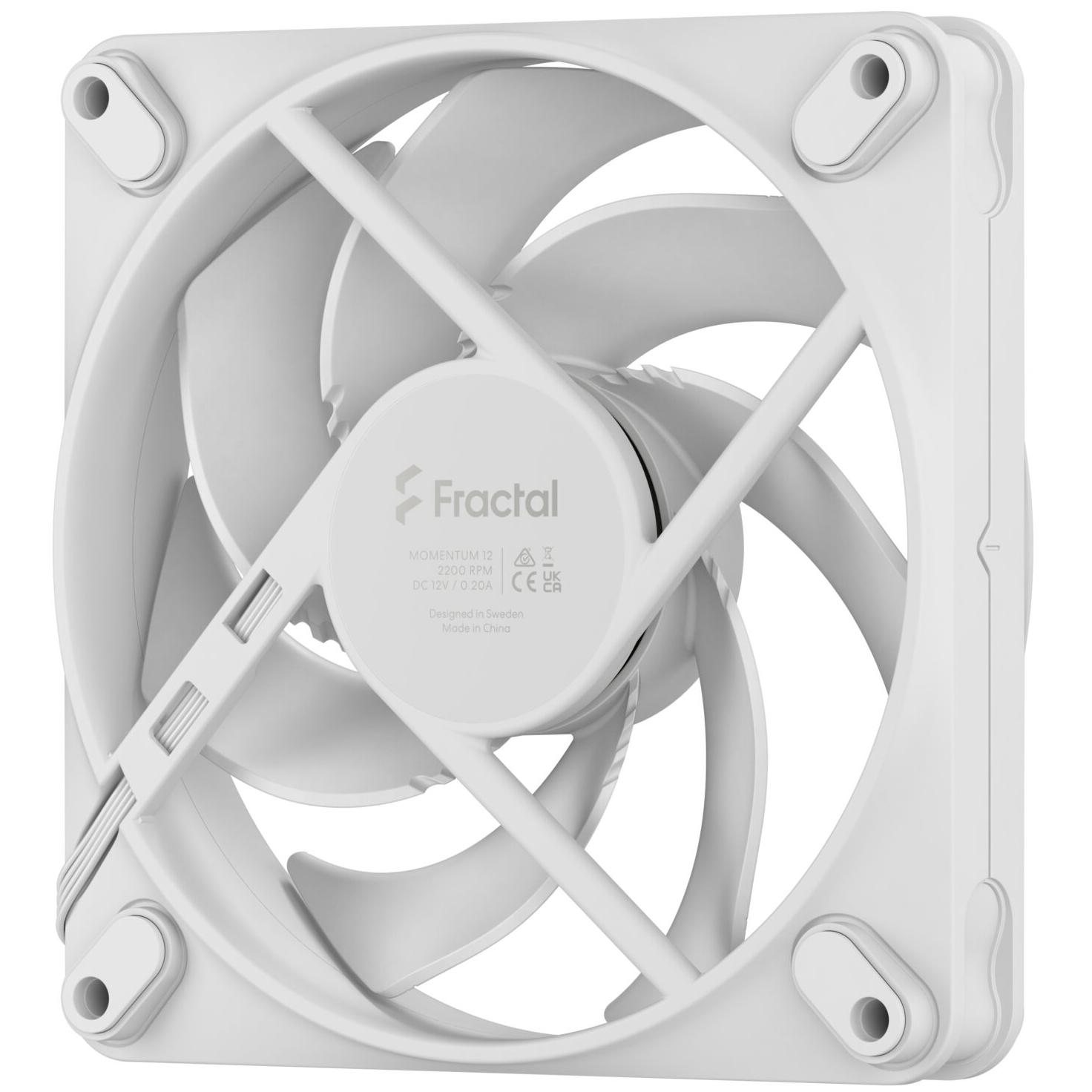 A large main feature product image of Fractal Design Momentum 12 - 120mm LCP Case Fan (White)