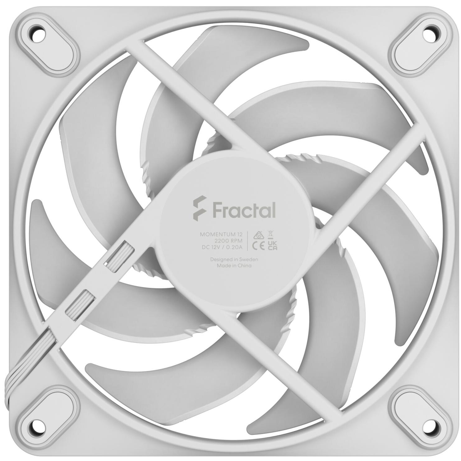 A large main feature product image of Fractal Design Momentum 12 - 120mm LCP Case Fan (White)
