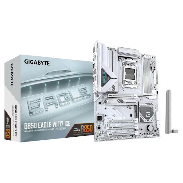 Gigabyte B850 EAGLE WiFi7 ICE AM5 ATX Desktop Motherboard