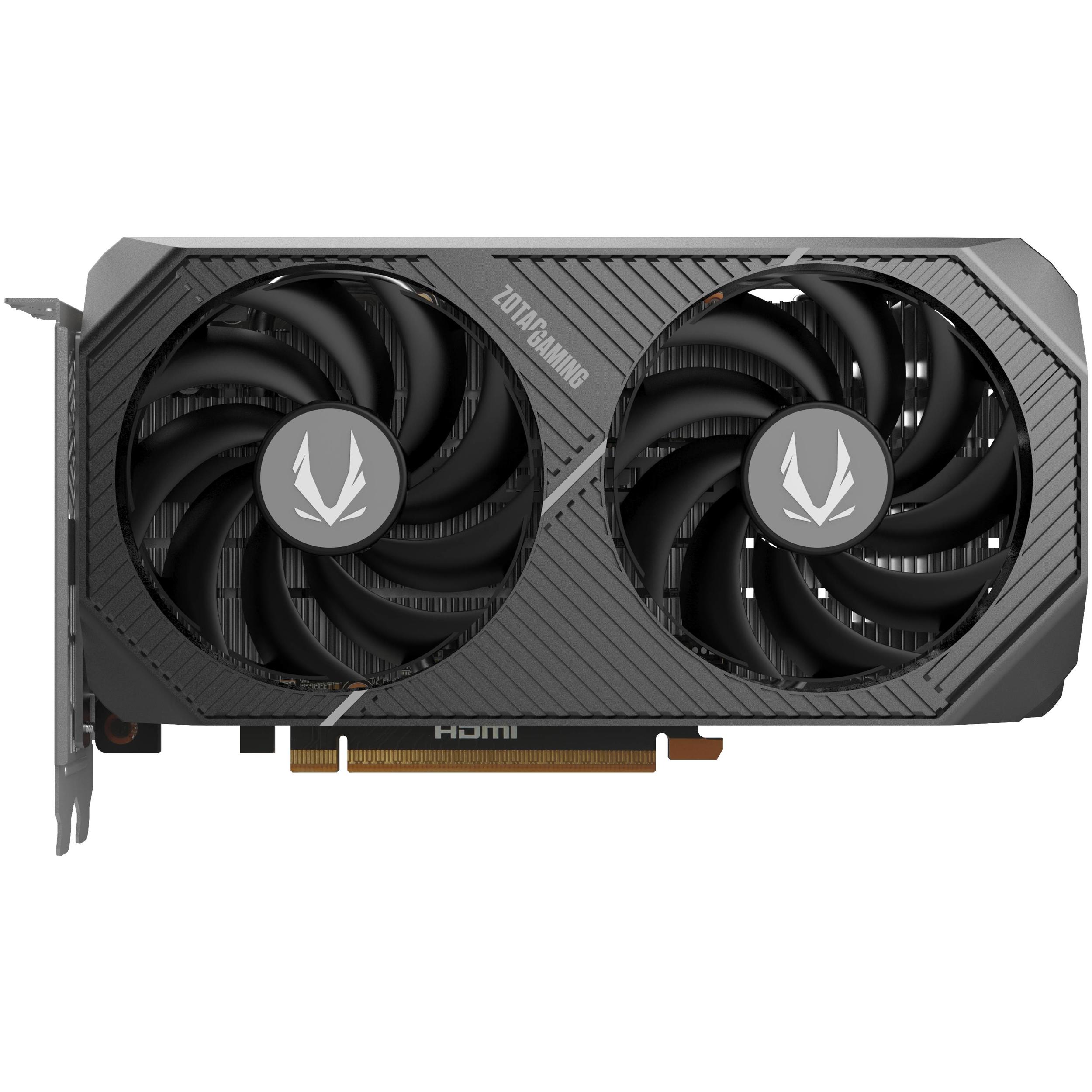 A large main feature product image of ZOTAC Gaming GeForce RTX 5050 Twin Edge OC 8GB GDDR6