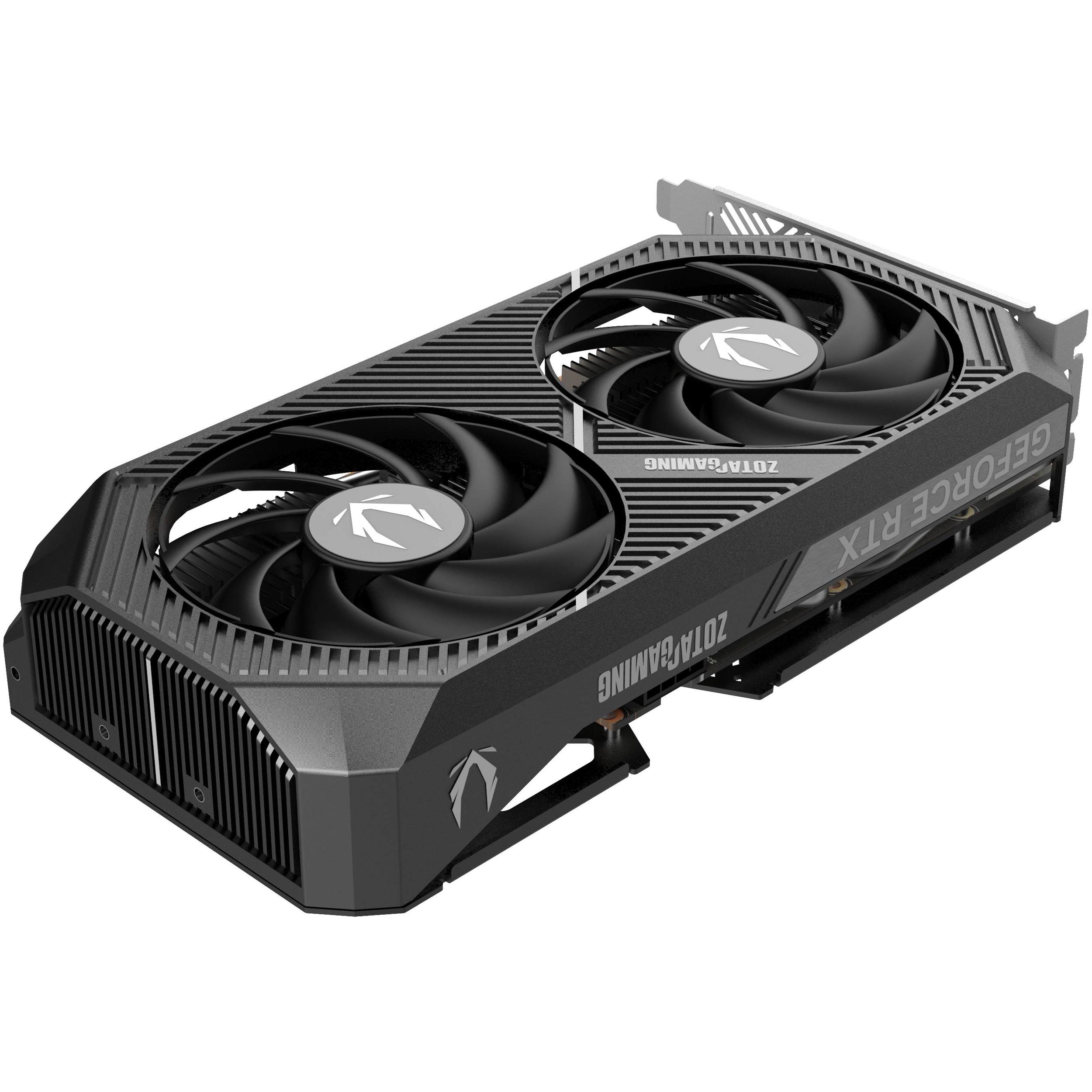 A large main feature product image of ZOTAC Gaming GeForce RTX 5050 Twin Edge OC 8GB GDDR6