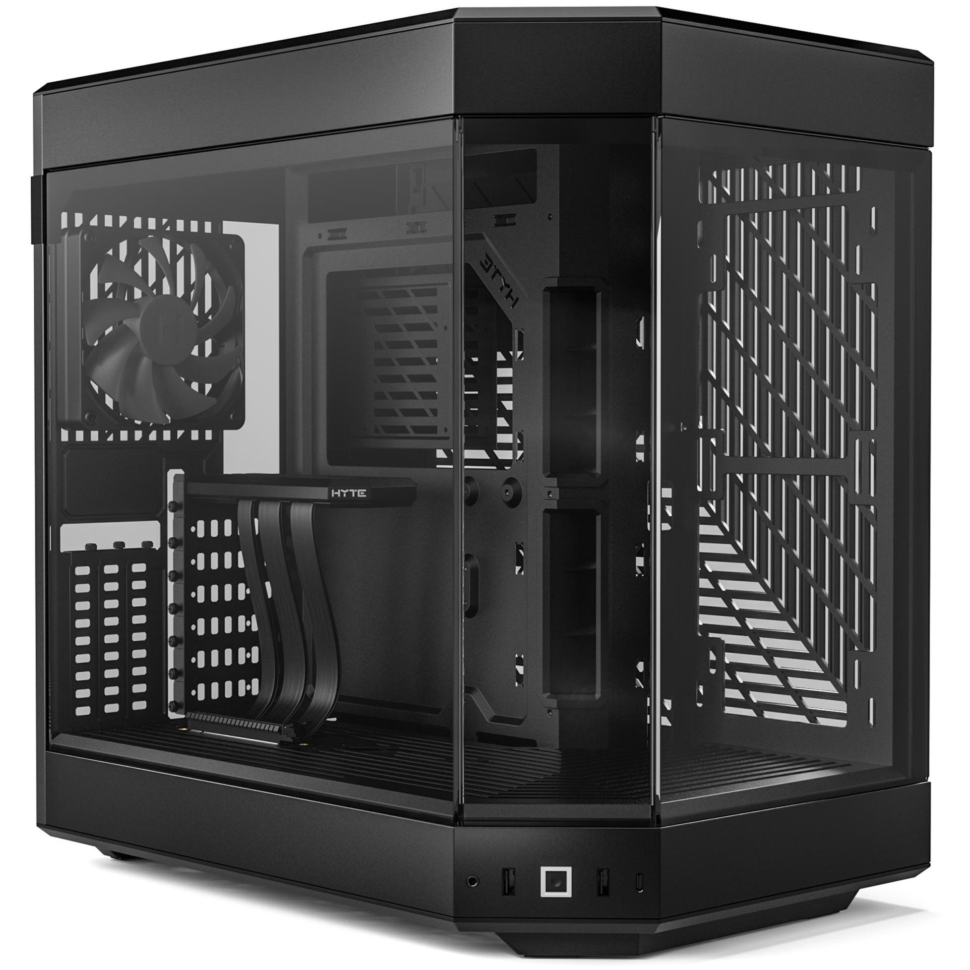 A large main feature product image of HYTE Y60 Tempered Glass Mid Tower Case (Pitch Black)