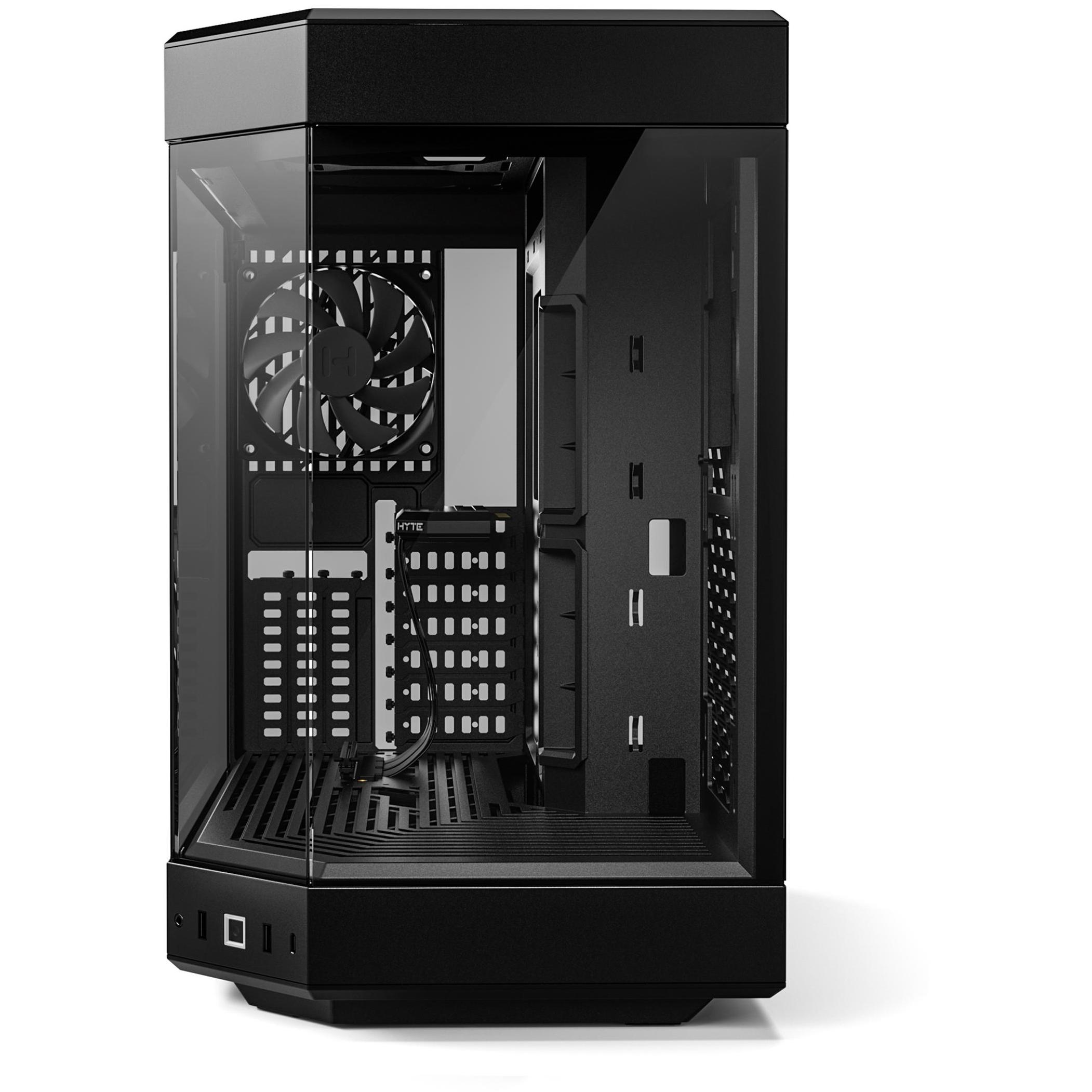 A large main feature product image of HYTE Y60 Tempered Glass Mid Tower Case (Pitch Black)