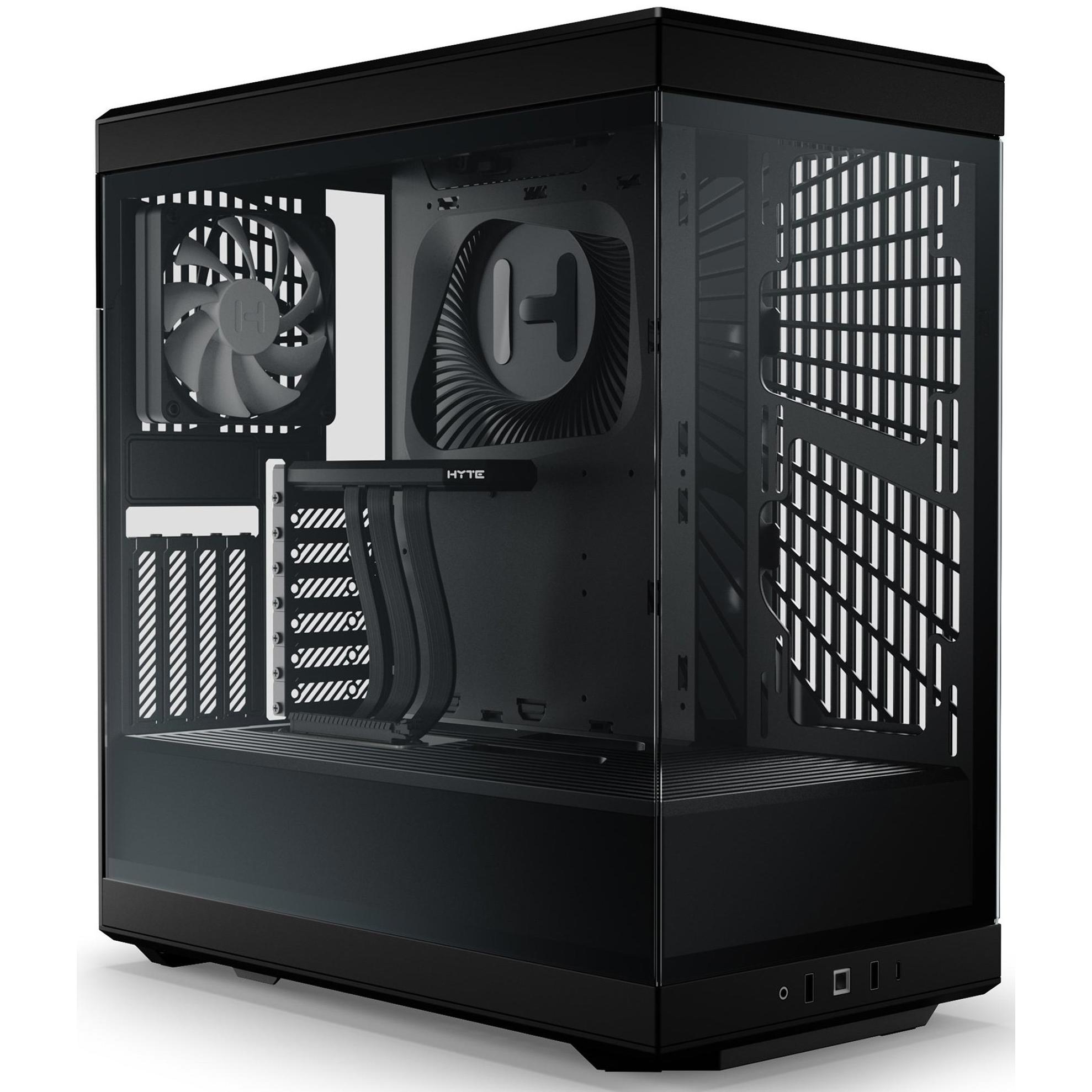 A large main feature product image of HYTE Y40 Tempered Glass Mid Tower Case (Pitch Black)