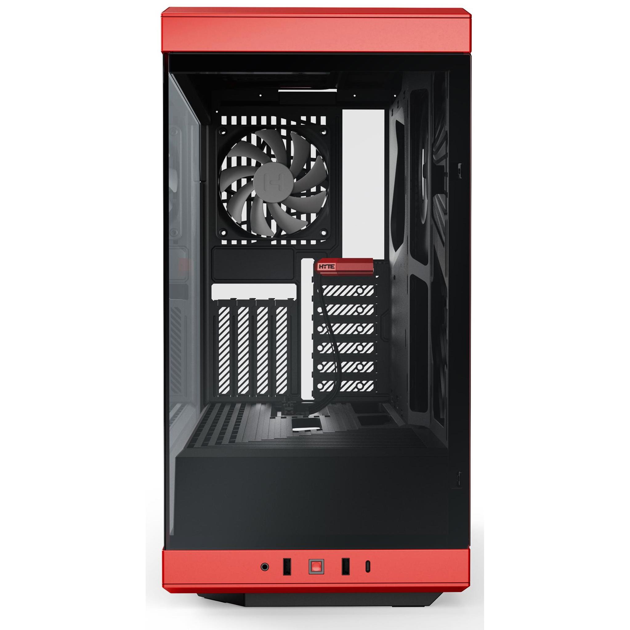 A large main feature product image of HYTE Y40 Tempered Glass Mid Tower Case (Black Cherry)