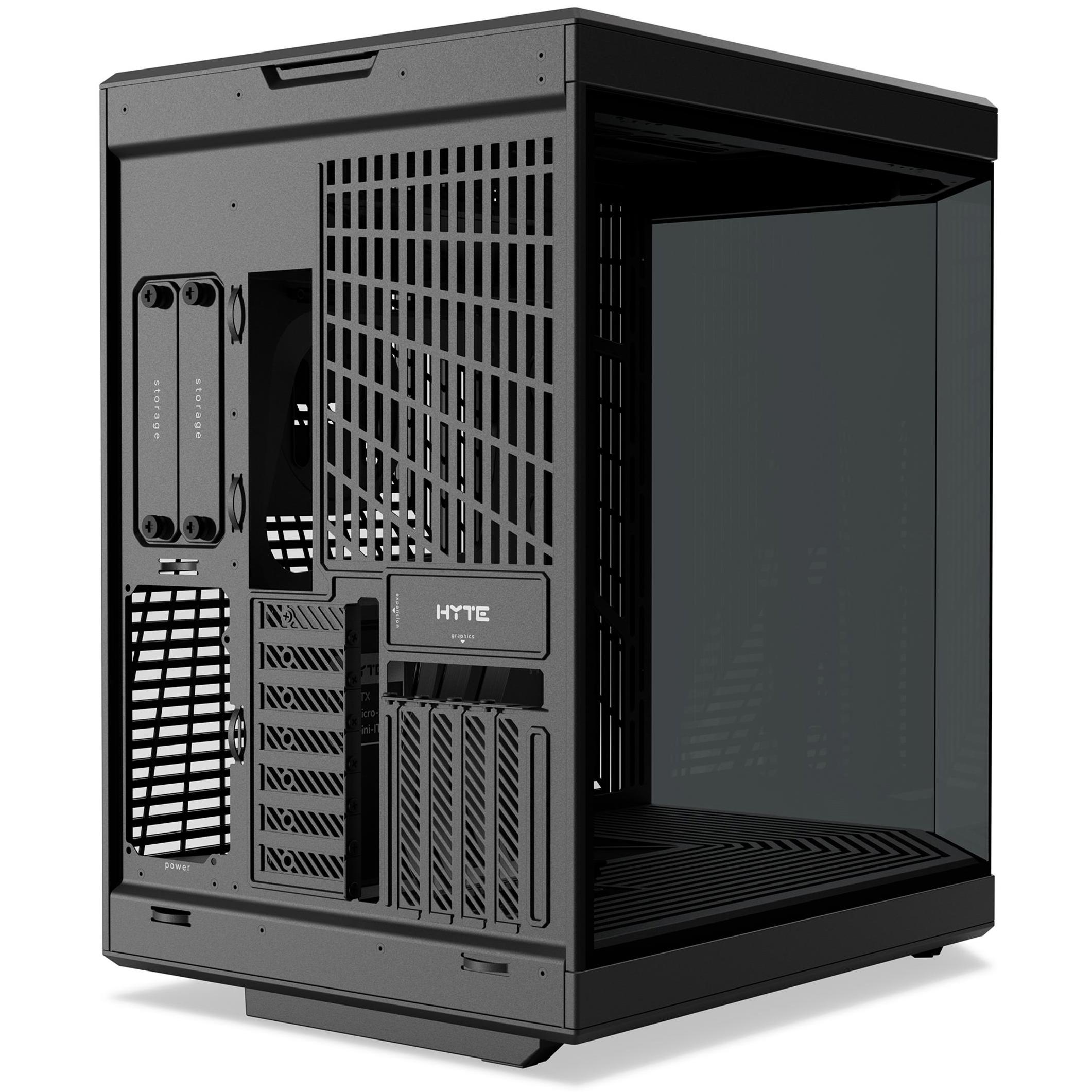 A large main feature product image of HYTE Y70 Tempered Glass Mid Tower Case (Pitch Black)