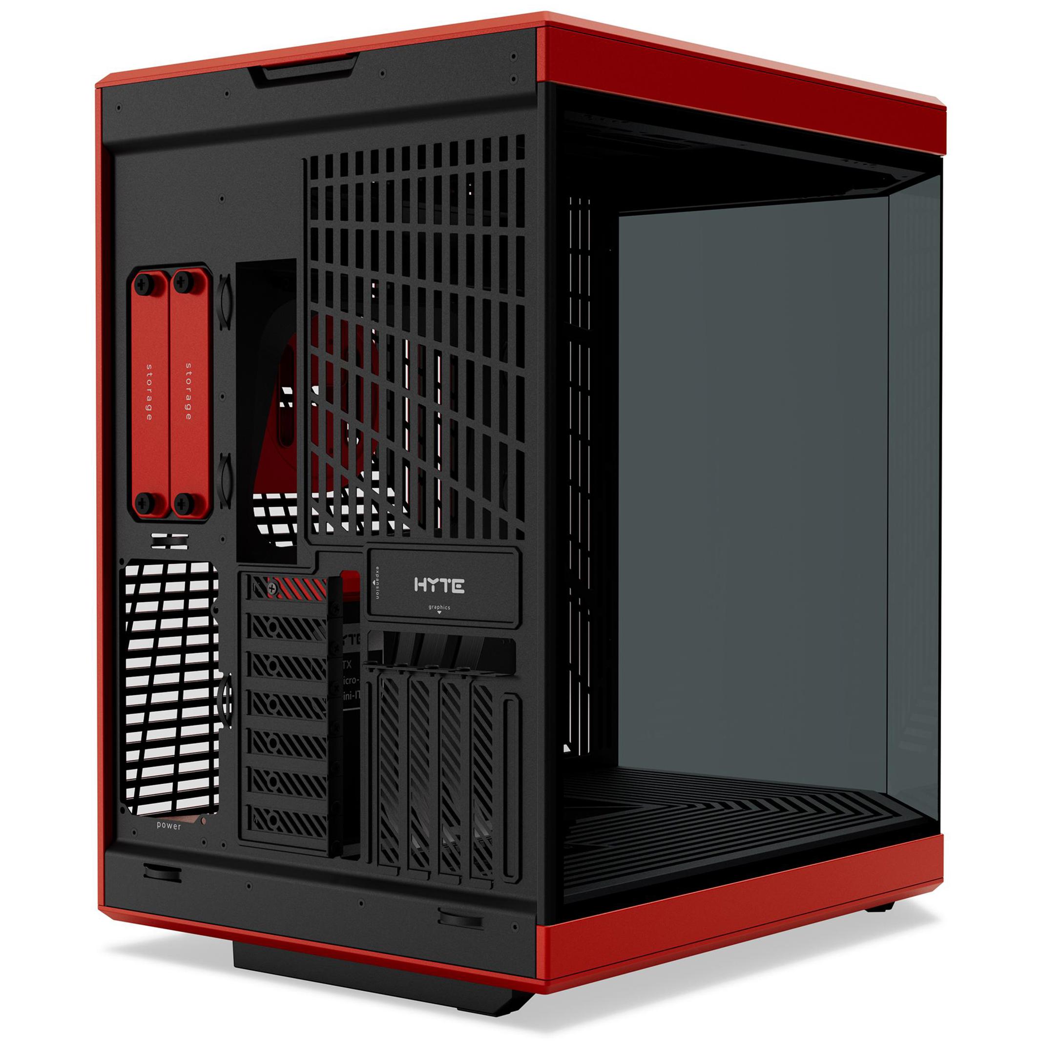 A large main feature product image of HYTE Y70 Tempered Glass Mid Tower Case (Black Cherry)