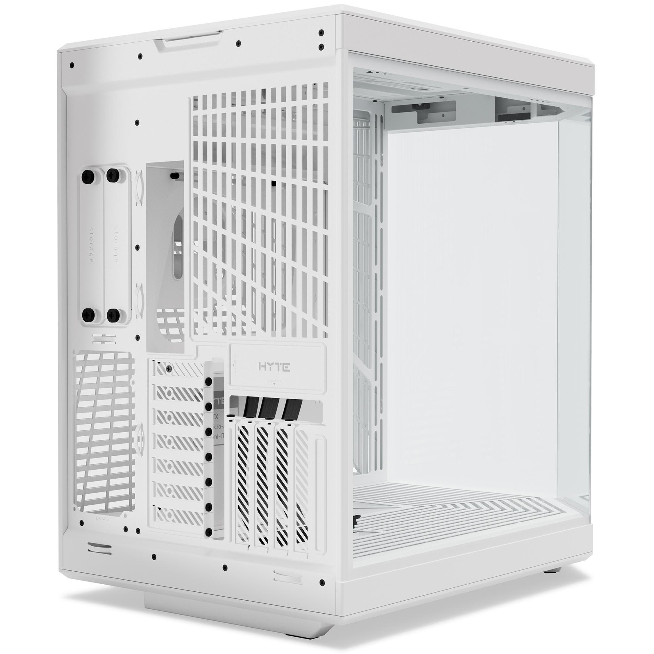 A large main feature product image of HYTE Y70 Tempered Glass Mid Tower Case (Snow White)