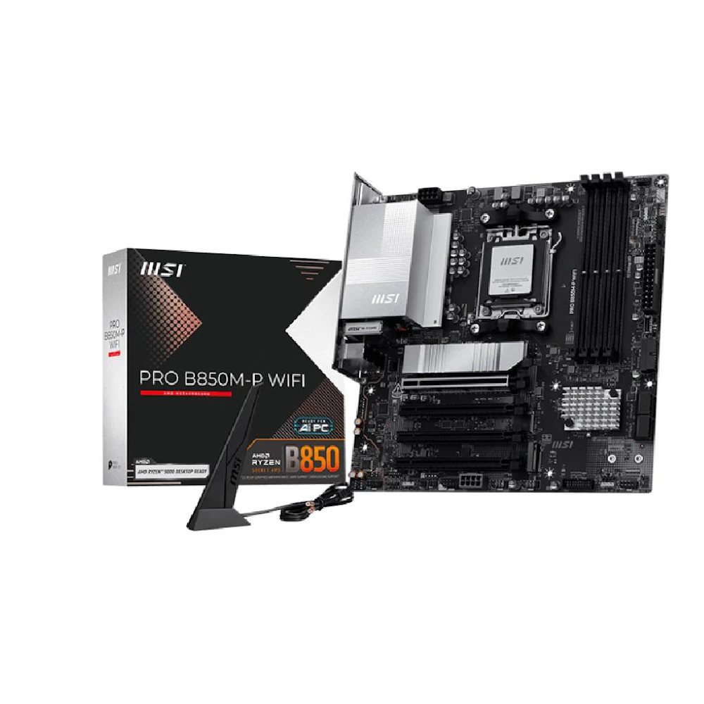 MSI PRO B850M-P WiFi AM5 mATX Desktop Motherboard