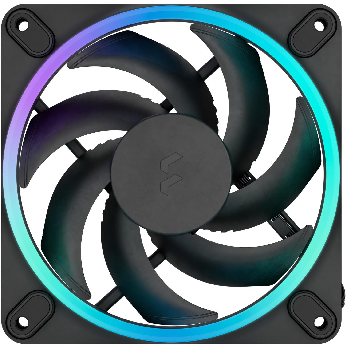 A large main feature product image of Fractal Design Momentum 12 RGB - 120mm LCP Case Fan 3-Pack (Black)