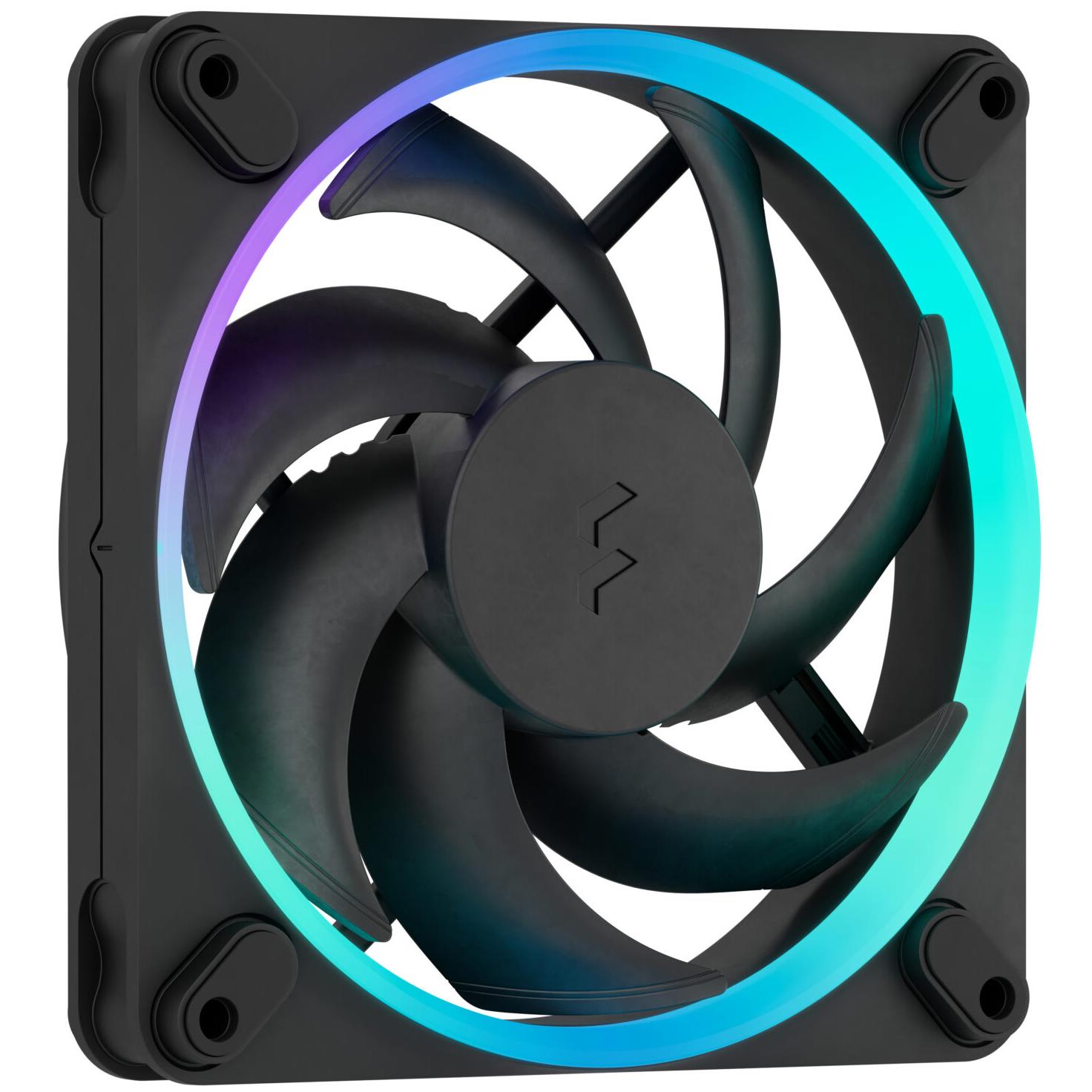 A large main feature product image of Fractal Design Momentum 12 RGB - 120mm LCP Case Fan 3-Pack (Black)