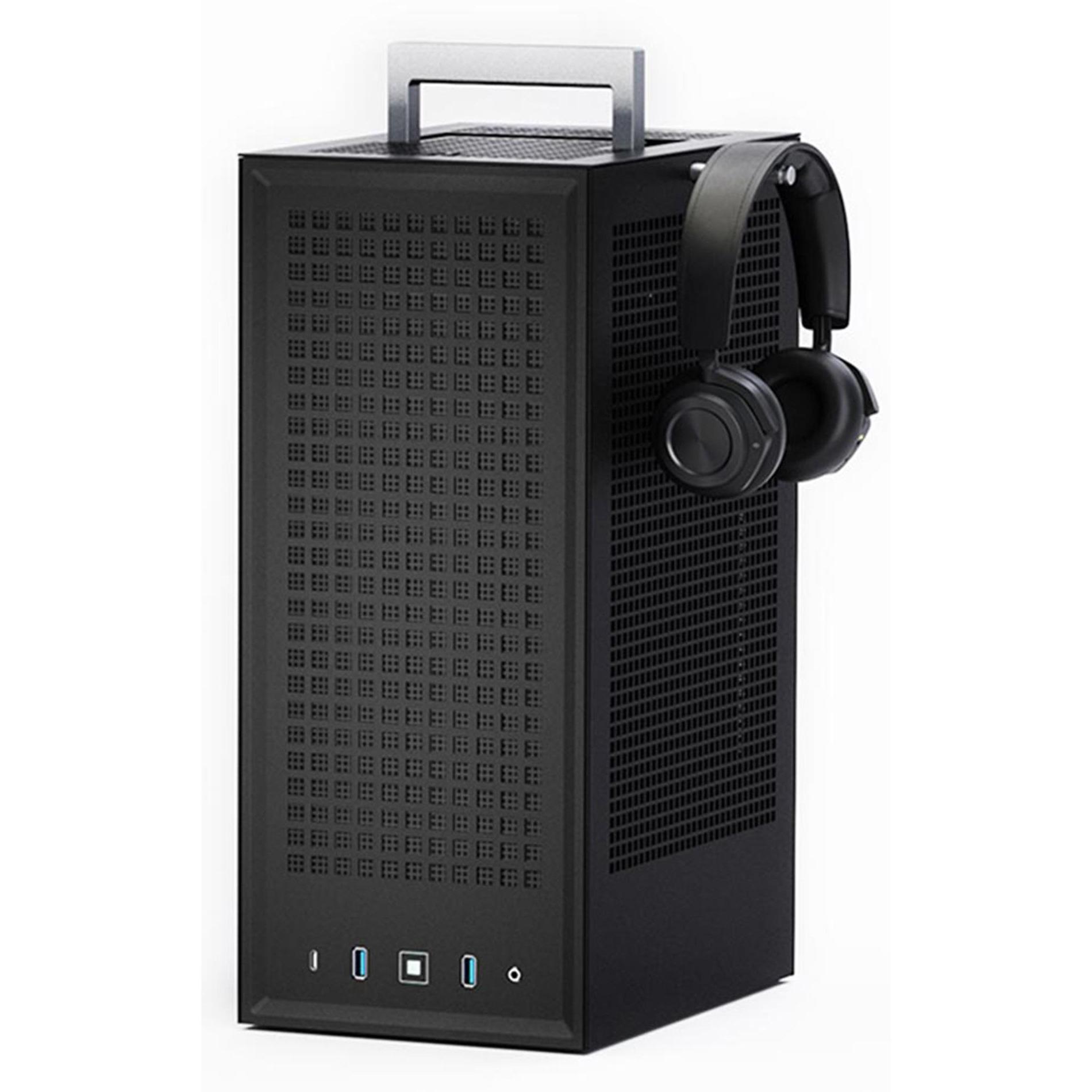 A large main feature product image of HYTE Revolt 3 Mesh SFF 18.4L Mini-ITX Case (Pitch Black)