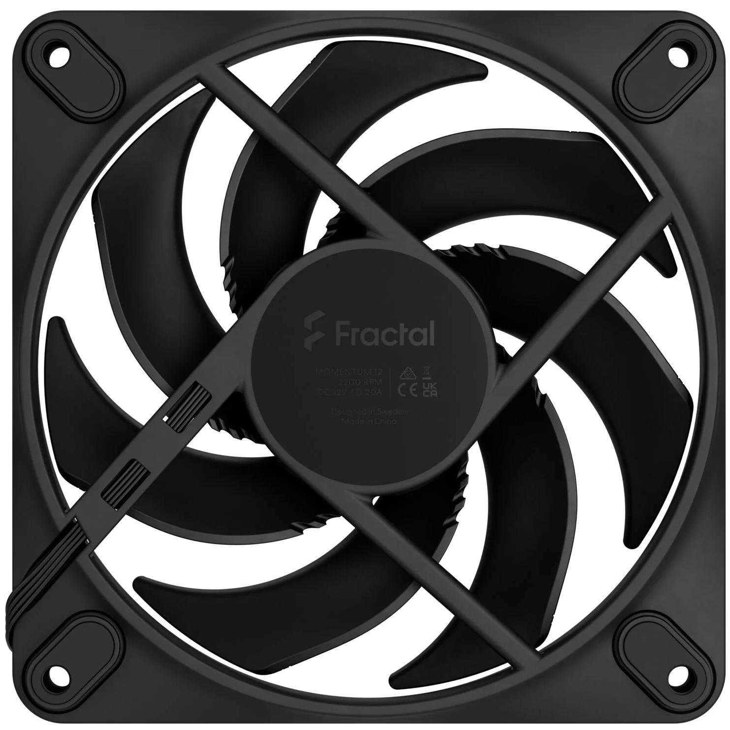 A large main feature product image of Fractal Design Momentum 14 - 140mm LCP Case Fan (Black)