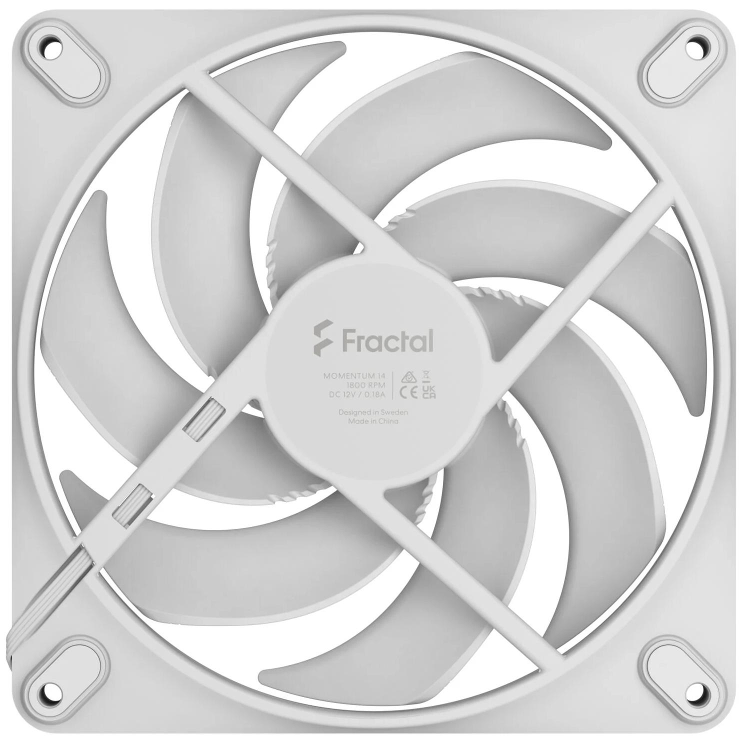 A large main feature product image of Fractal Design Momentum 14 - 140mm LCP Case Fan (White)