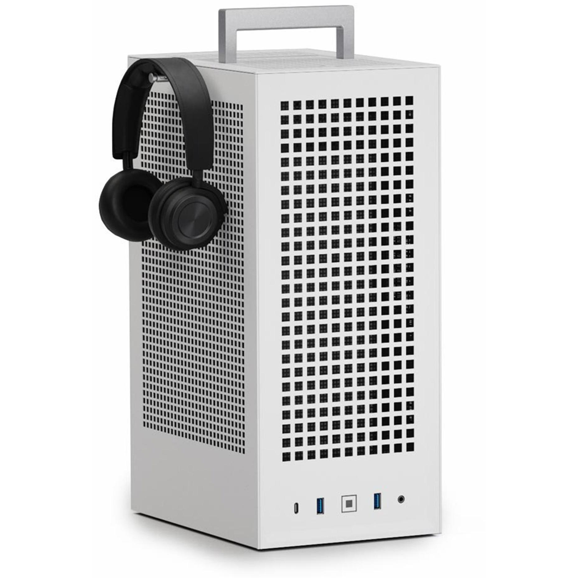 A large main feature product image of HYTE Revolt 3 Mesh SFF 18.4L Mini-ITX Case (Snow White)