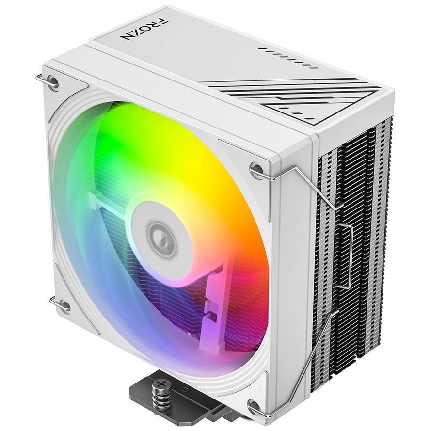 A large main feature product image of ID-COOLING FROZN A410 SE ARGB CPU Cooler (White)