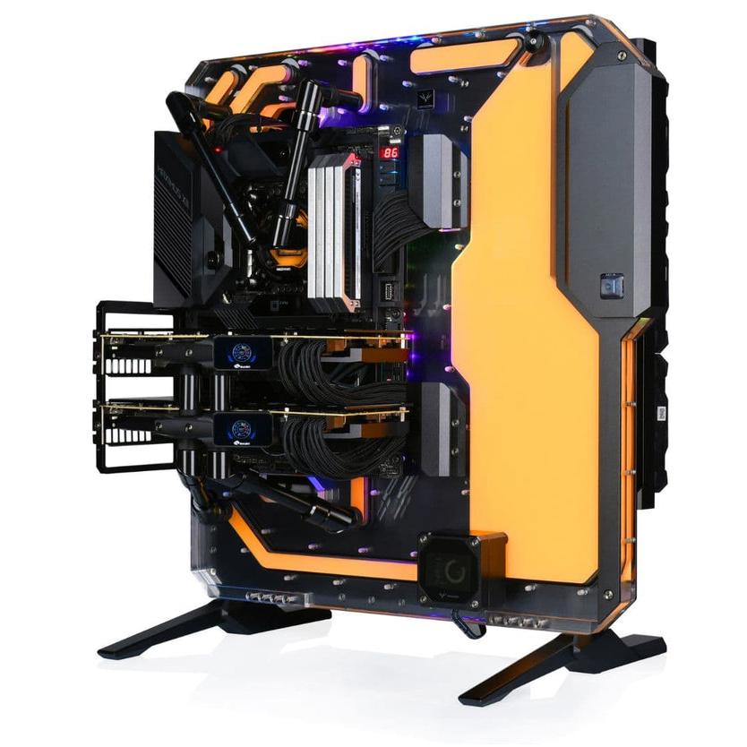 A large main feature product image of Bykski Granzon G20 Distro Water Cooling Case