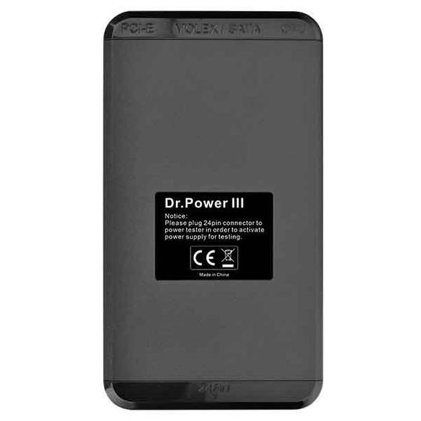 A large main feature product image of Thermaltake Dr. Power III Power Supply Tester