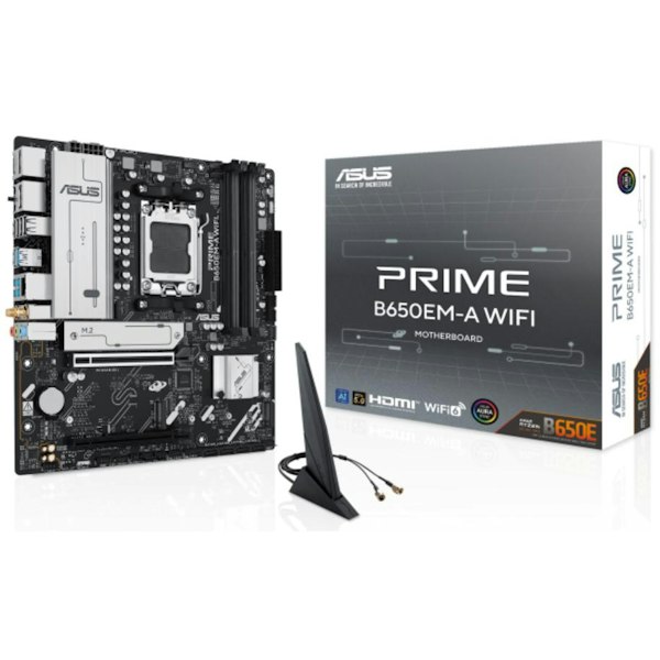 ASUS PRIME B650EM-A WiFi AM5 mATX Desktop Motherboard