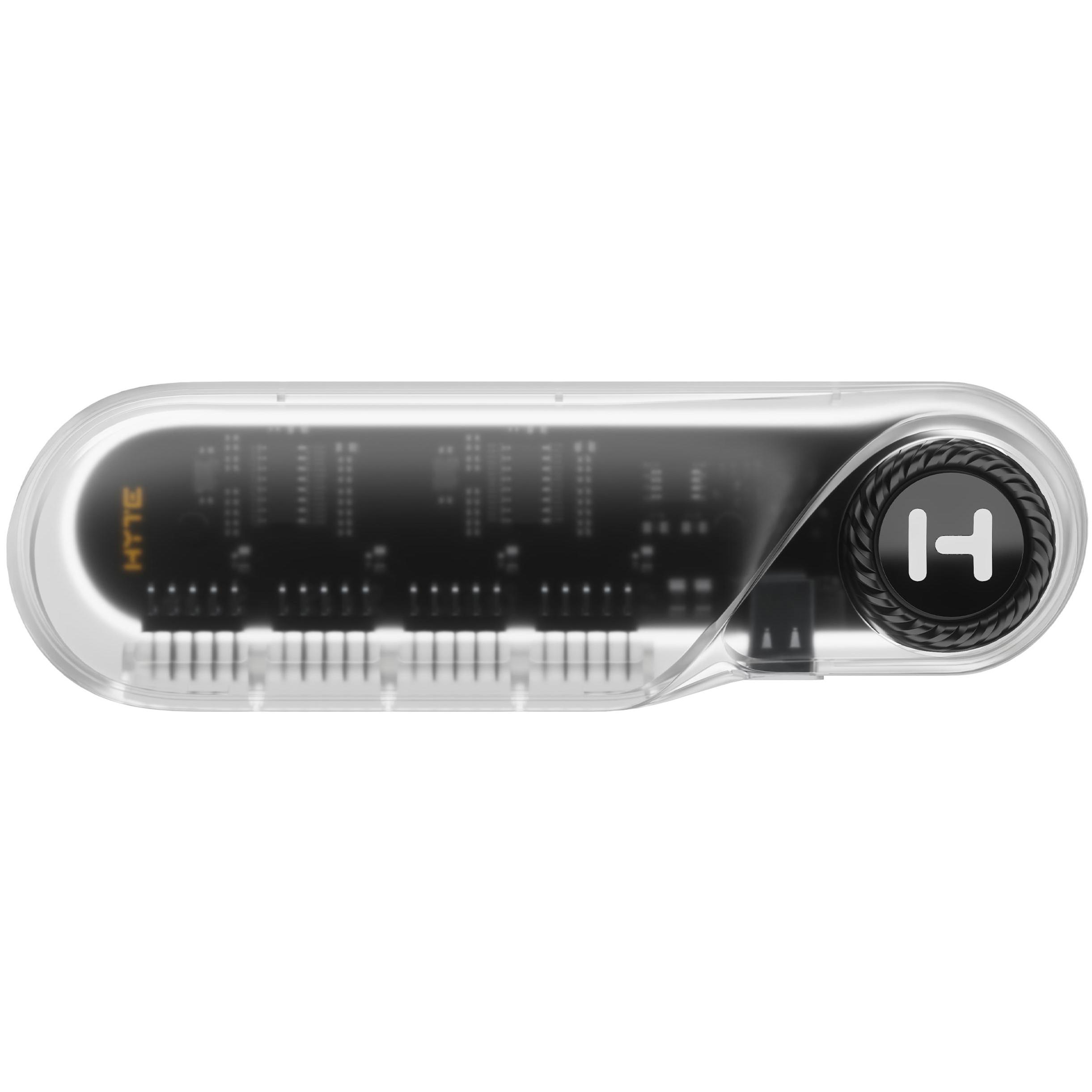 A large main feature product image of HYTE Powered 4-Port Internal USB Hub