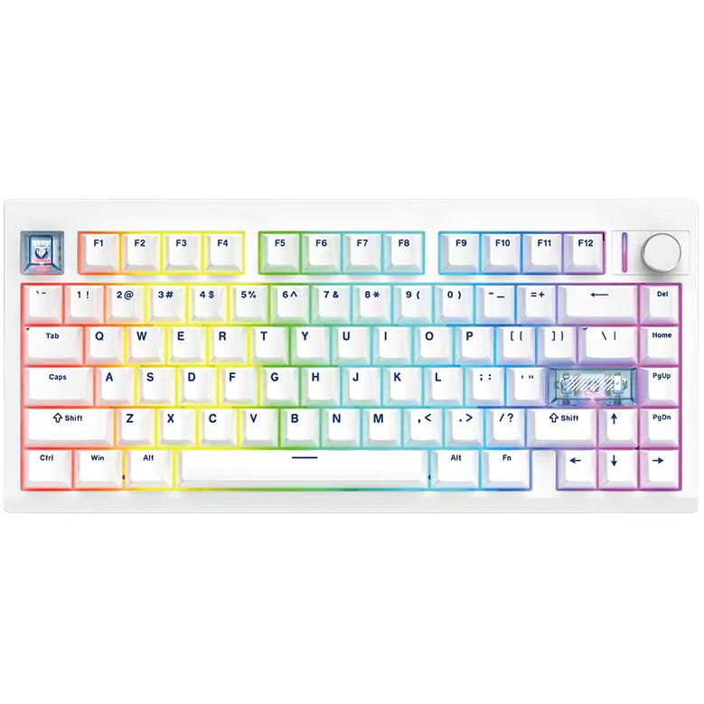 A large main feature product image of Fantech MAXFIT8 75% Wireless Mechanical Keyboard - White (Brown Switch)