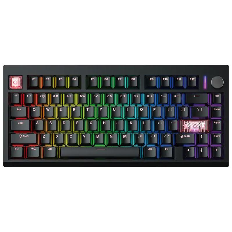 A large main feature product image of Fantech MAXFIT8 75% Wireless Mechanical Keyboard - Black (Brown Switch)