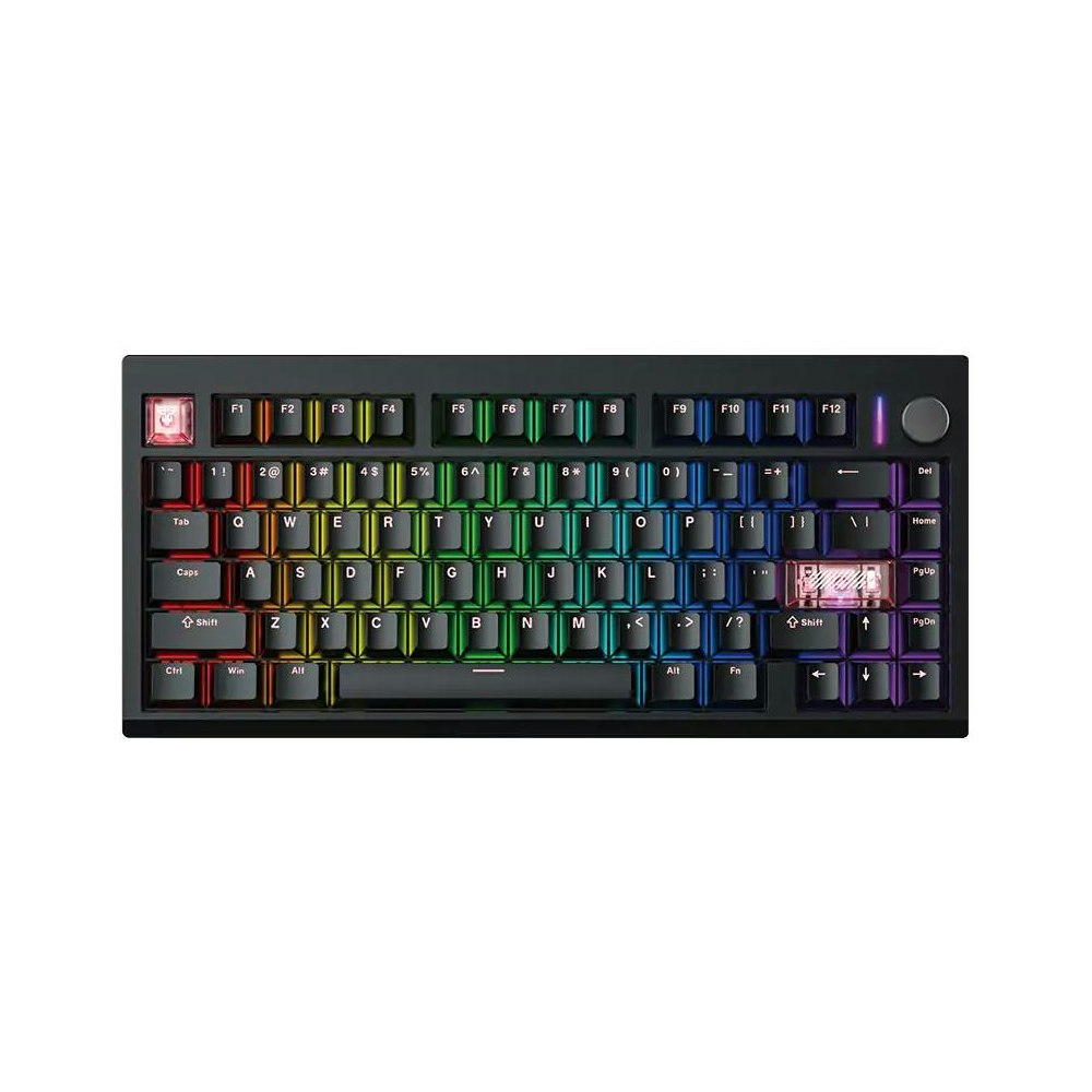 A large main feature product image of Fantech MAXFIT8 75% Wireless Mechanical Keyboard - Black (Brown Switch)