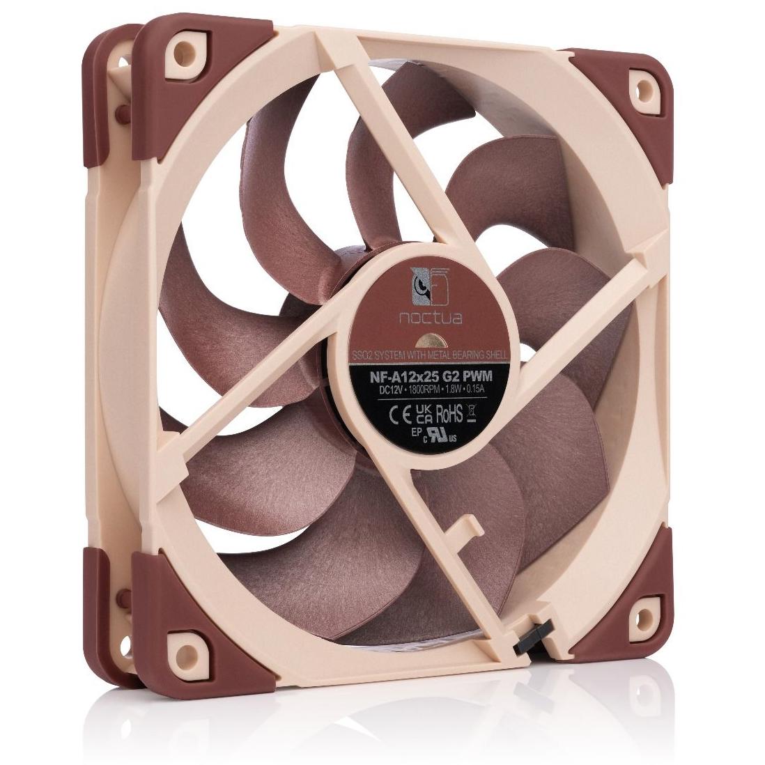 A large main feature product image of Noctua NF-A12x25 G2 PWM - 120mm x 25mm 1800RPM Cooling Fan