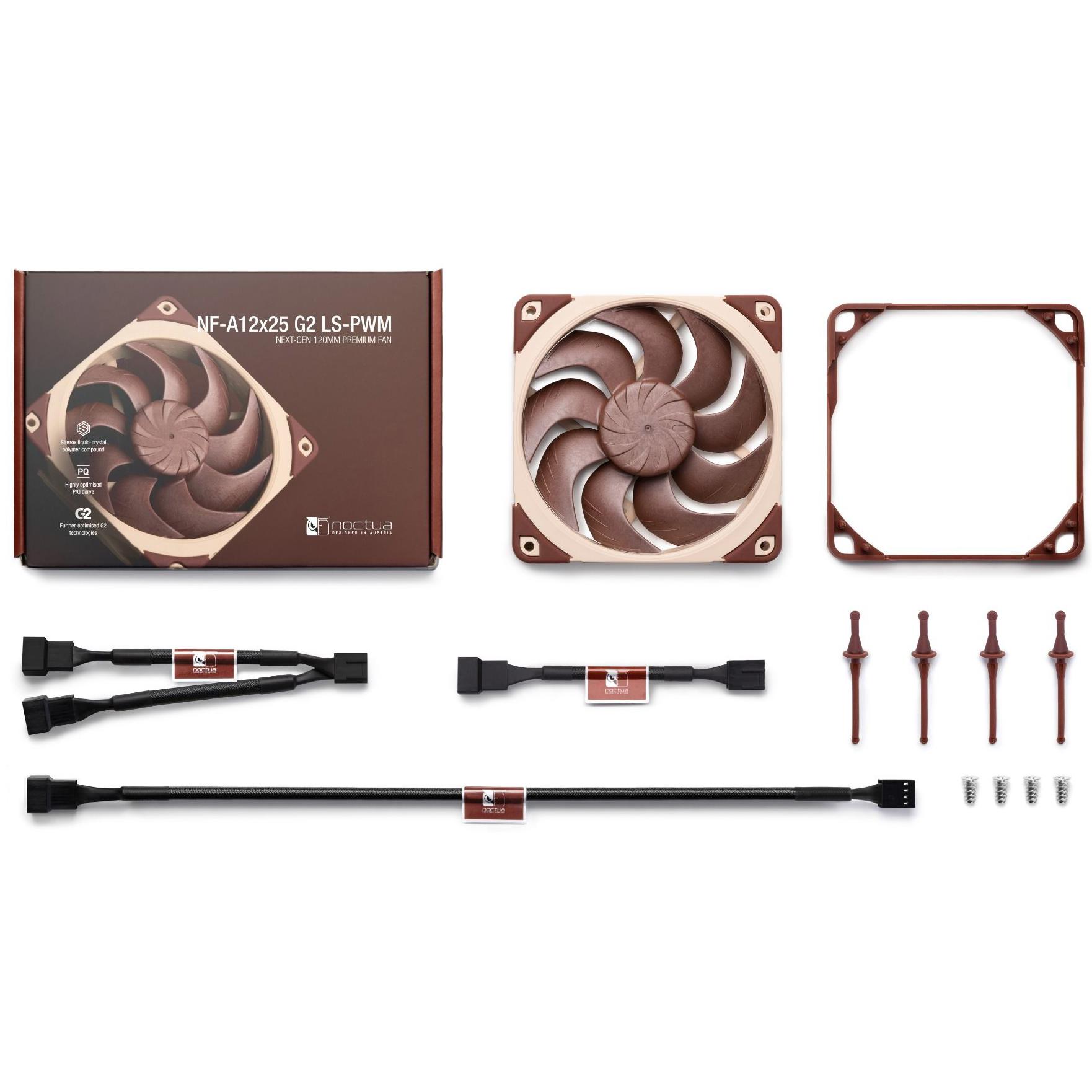 A large main feature product image of Noctua NF-A12x25 G2 LS-PWM - 120mm x 25mm 1100RPM Cooling Fan