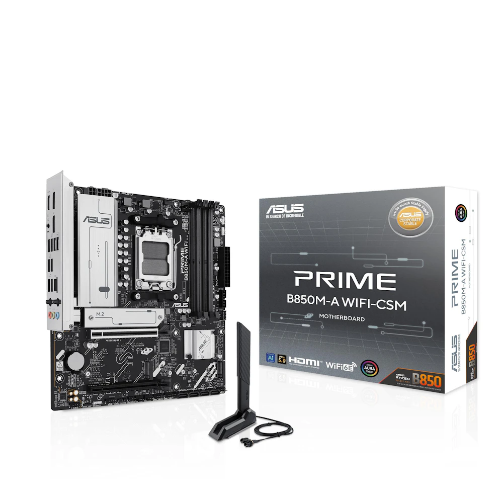 ASUS PRIME B850M-A WiFi-CSM AM5 mATX Desktop Motherboard