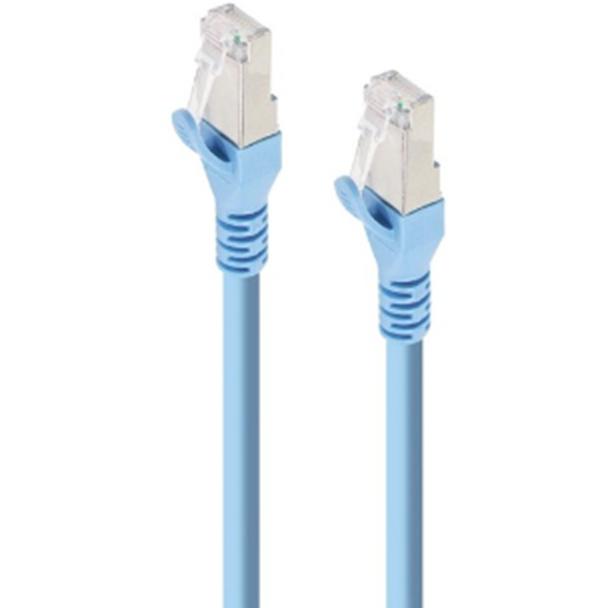 A large main feature product image of ALOGIC 5m Blue 10GbE Shielded CAT6A LSZH Network Cable