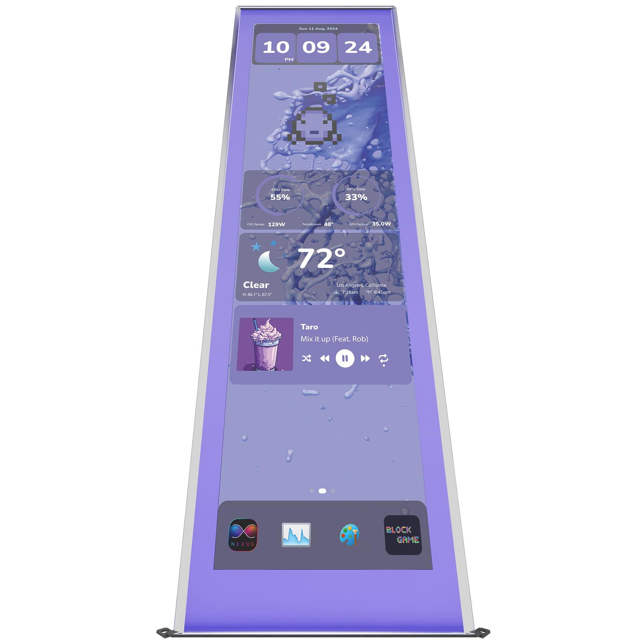 A large main feature product image of HYTE 14.9" Touch Infinite LCD Display Upgrade for Y70 (Taro Milk)