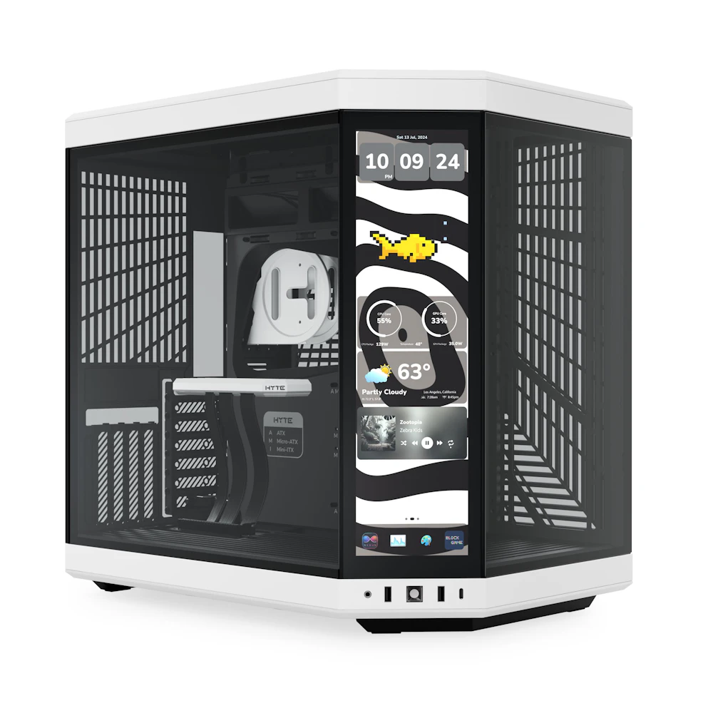 HYTE Y70 Touch Infinite Mid Tower Case w/ LCD (Panda)